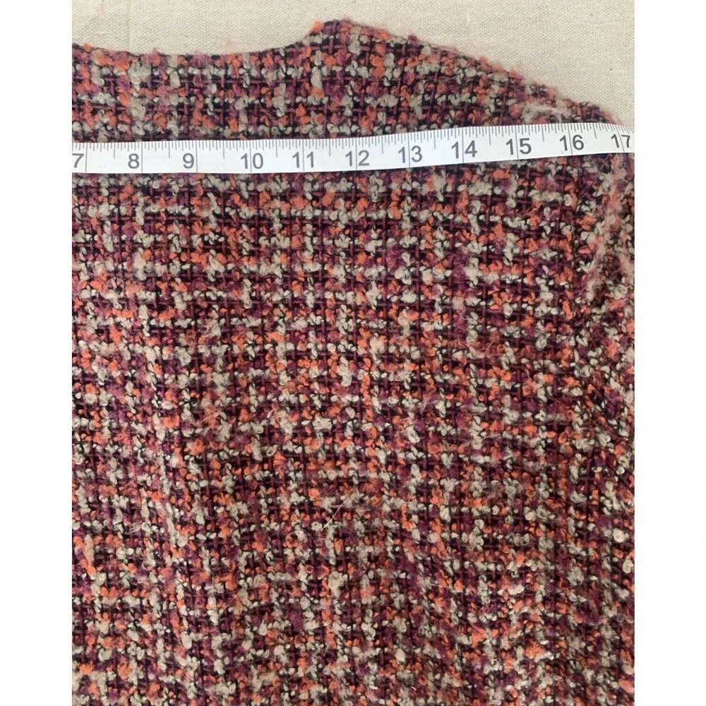 Vtg Alfred Dunner Womens Blazer Size 12P Red Tweed Office Academia Cottage Core